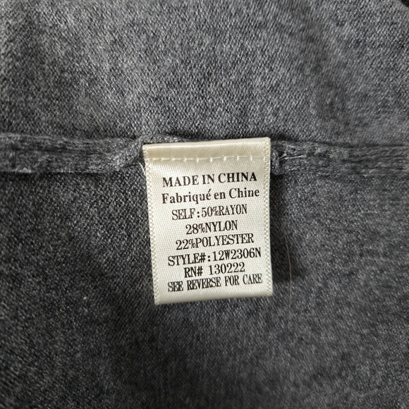 New In Grey Open-Front Women's Cardigan Sweater Size Large - Picture 5 of 7
